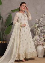 White Pishwas, Trouser with Dupatta | 20% OFF