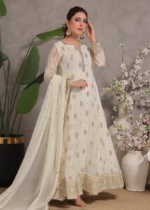 White Pishwas, Trouser with Dupatta | 20% OFF