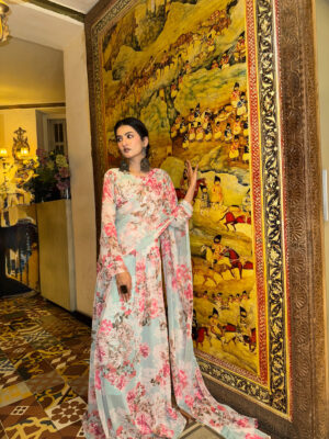 Hira Faisal - Floral Saree