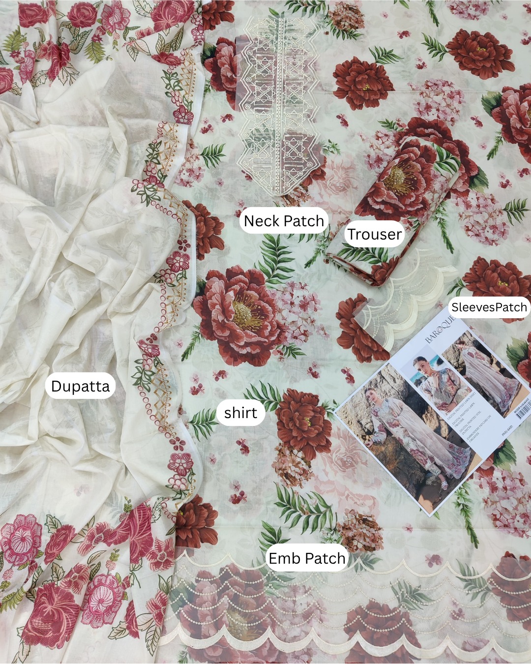 Alishba Abbasi - Elana Shirt, Trouser and Dupatta - Image 2