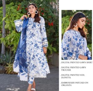 Alayna Shirt, Trouser with Dupatta
