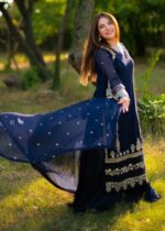 Dananeer - Bluish Shirt, Trouser and Dupatta | 20% OFF