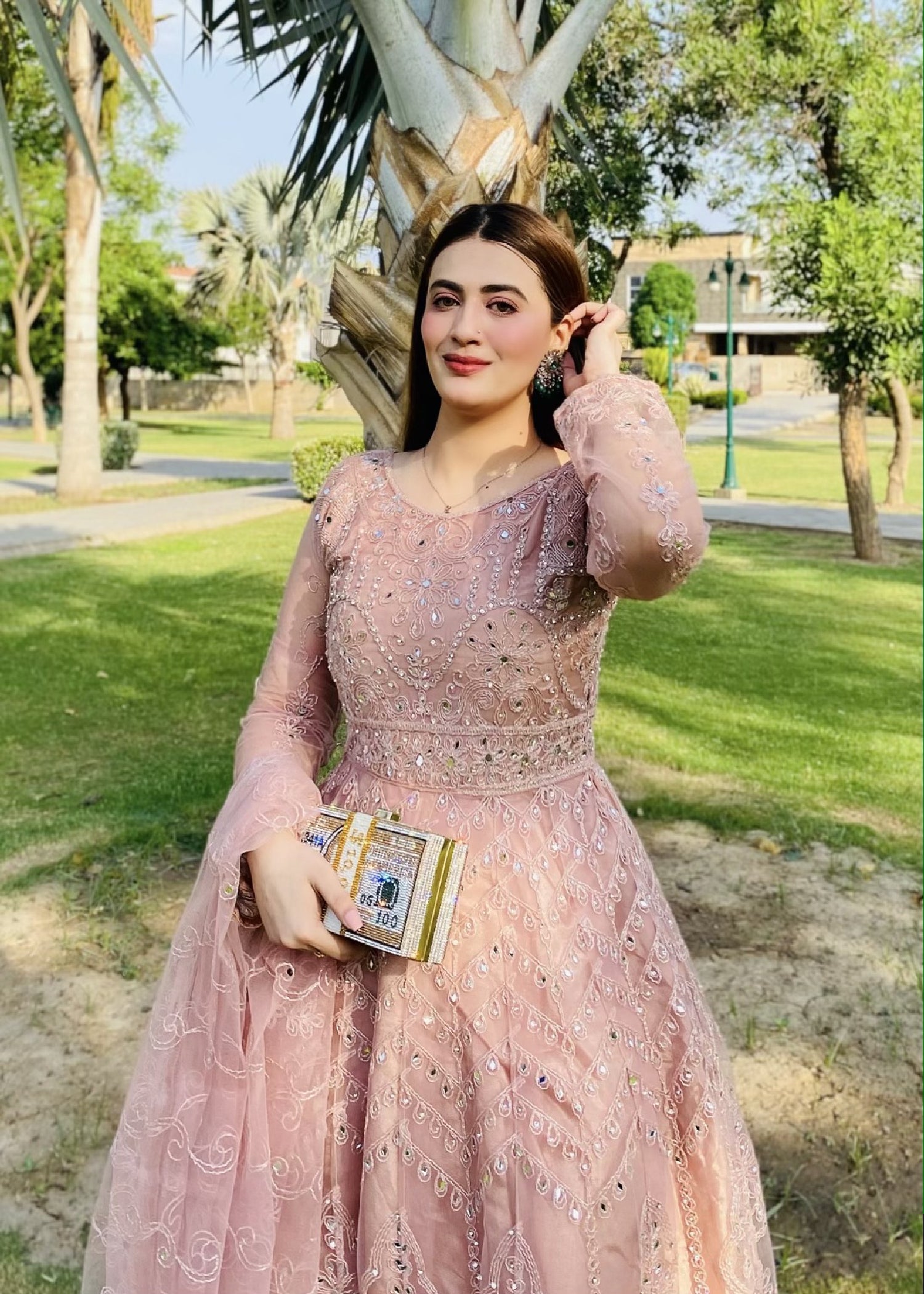 Pinky Maxi, Trouser with Dupatta - Image 2