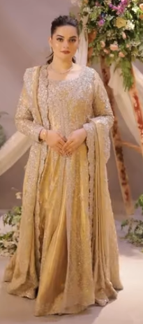 Minal Khan - Golden Gown Dress - Image 4